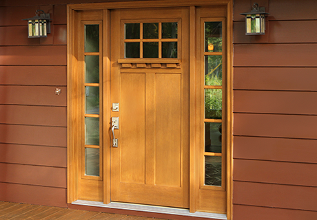 craftsman wooden entryway door
