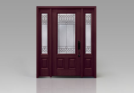 dark wooden entryway door