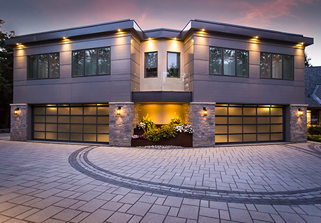 avante modern glass garage door