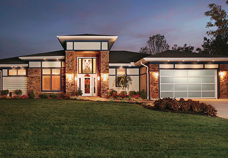 avante modern glass garage door