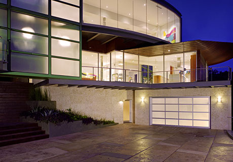 avante modern glass garage door