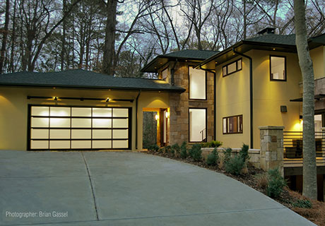 avante modern glass garage door