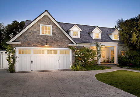 modern white garage door