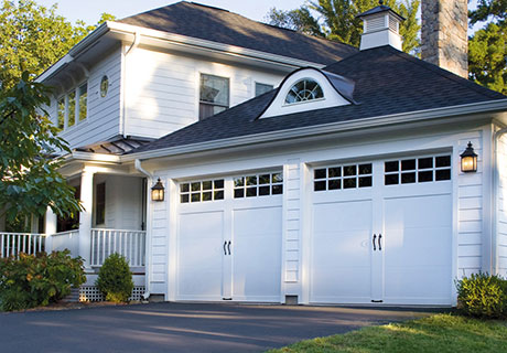 modern white coachman garage door