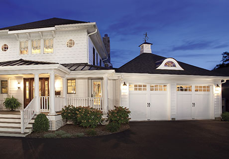 modern white coachman garage door