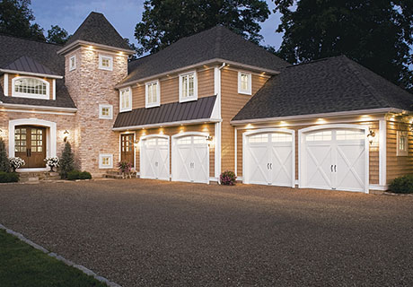modern white garage doors