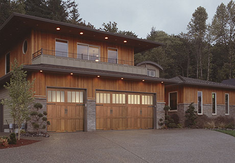reserve wooden garage door