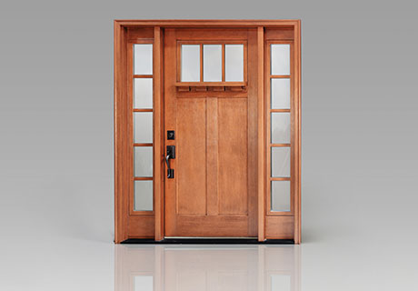 wooden entry door