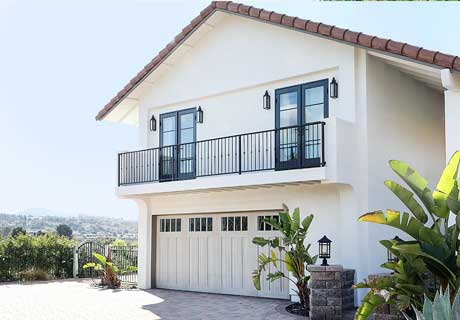 canyon ridge white garage door beach house