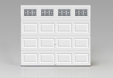 elegant white wooden garage door