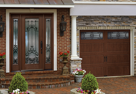 arbor grove entryway door and garage door