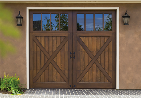 reserve wooden garage door