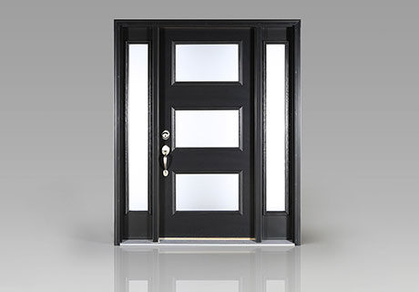 fiber glass entry door with window