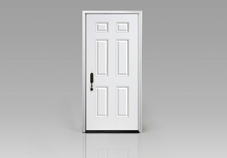 gray steel entry door